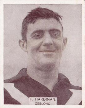 1933 Wills's Victorian Footballers (Large) #54 Harold Hardiman Front